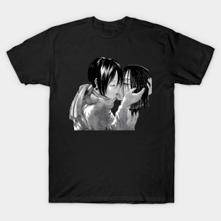 eren yeager, eren jeager, mikasa, mikasa ackermann, attack on titan, anime T-Shirt